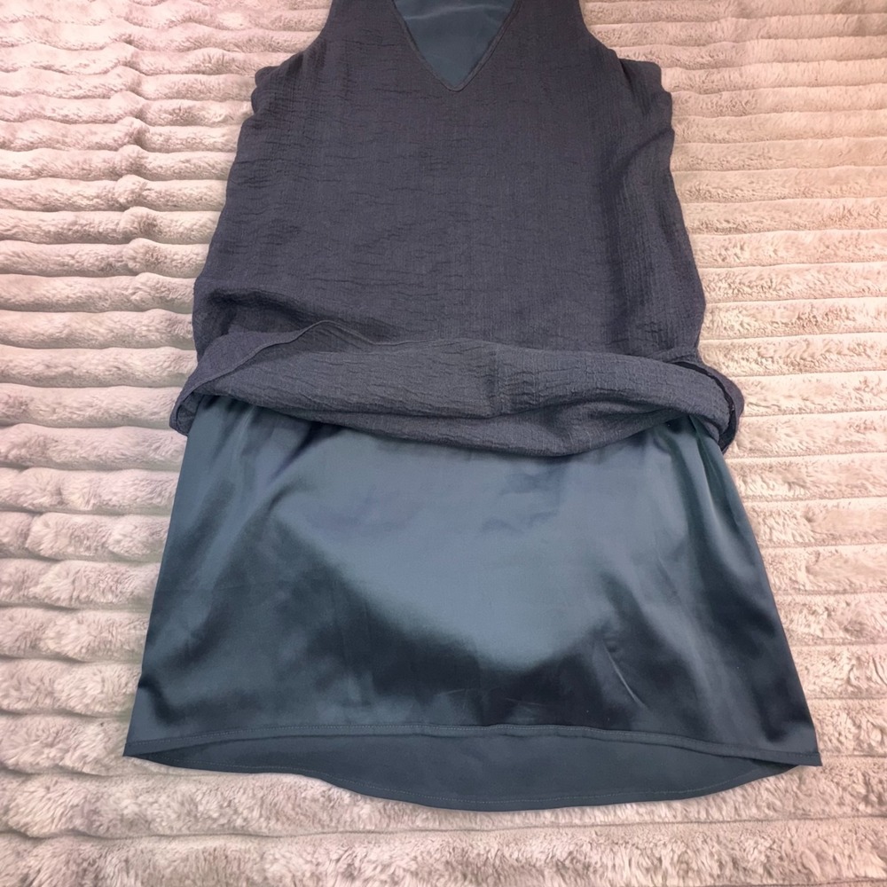 Helmut Lang Breeze Dress Small Dark Green Sheer Gauze Shift Slip Euro Summer - Picture 8 of 11
